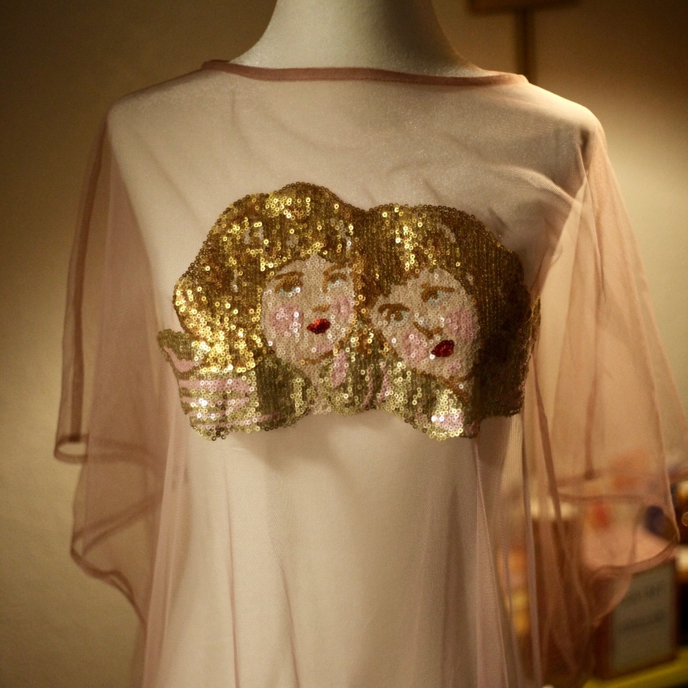 Unlogical Poem Angels Mesh Dress